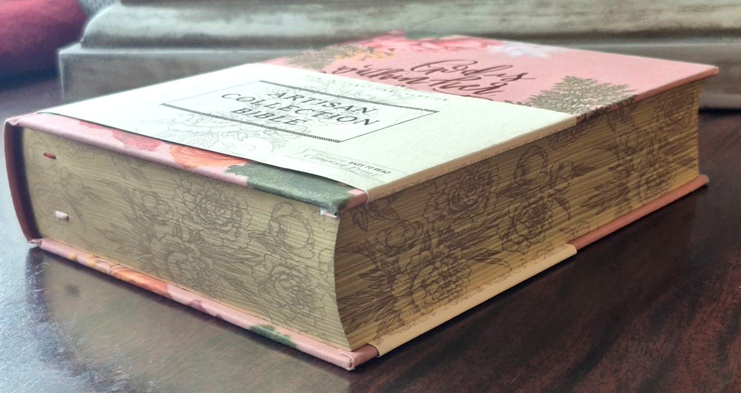NIV Artisan Collection Journaling Bible (Hardcover Pink Floral, Red Letter) NEW