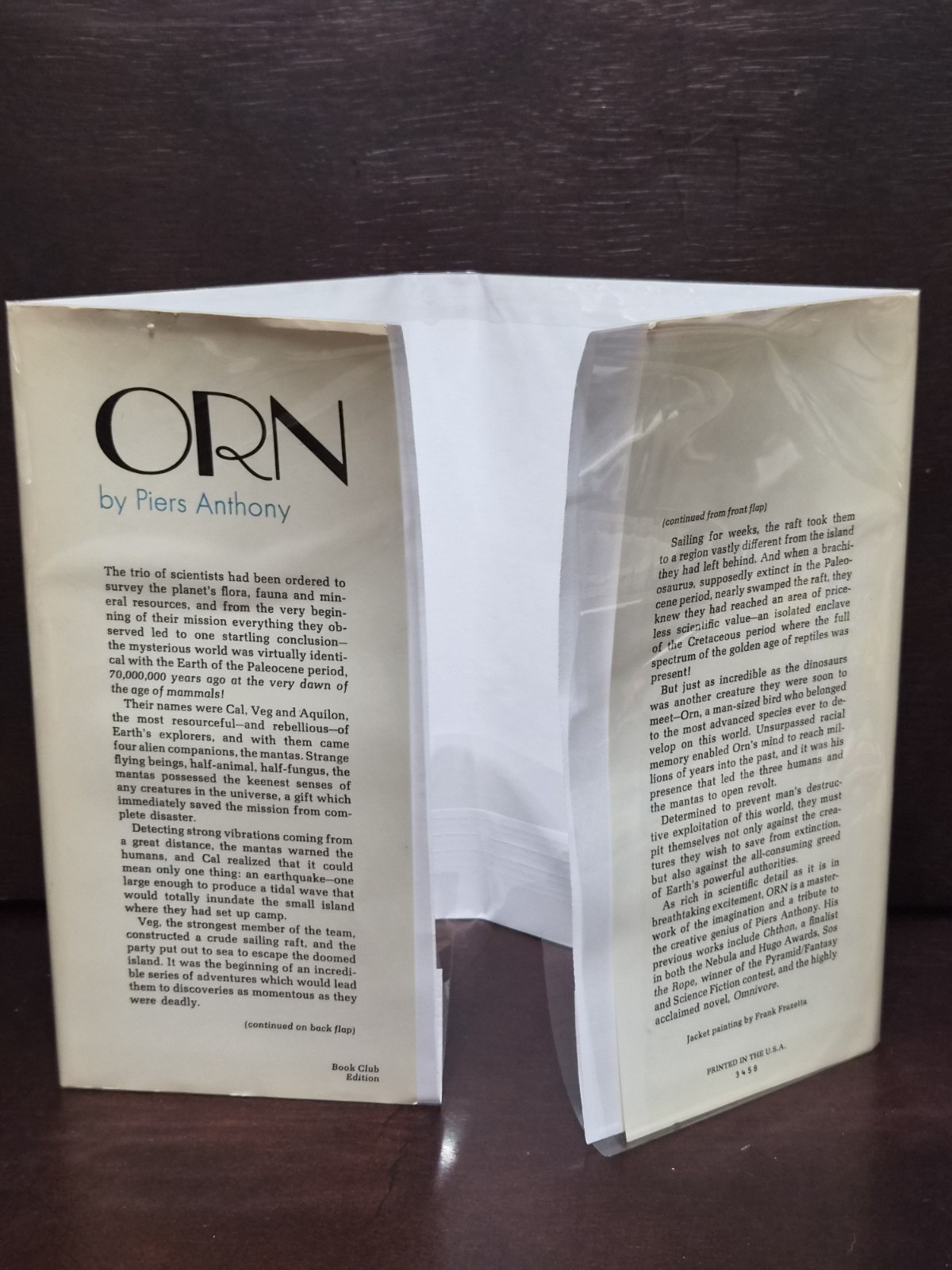 Piers Anthony ORN Of Man and Manta 1970 Doubleday BCE Frazetta HCDJ VG Mylar