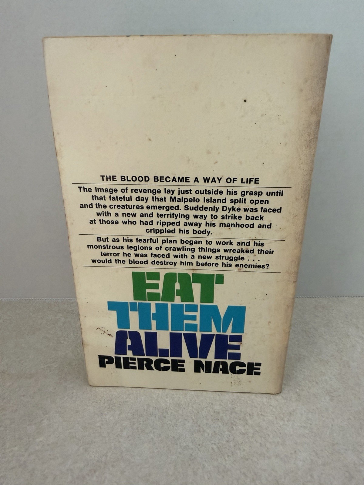 Eat Them Alive Pierce Nace 1977 Manor Books 1st Edition Rare Horror Vintage