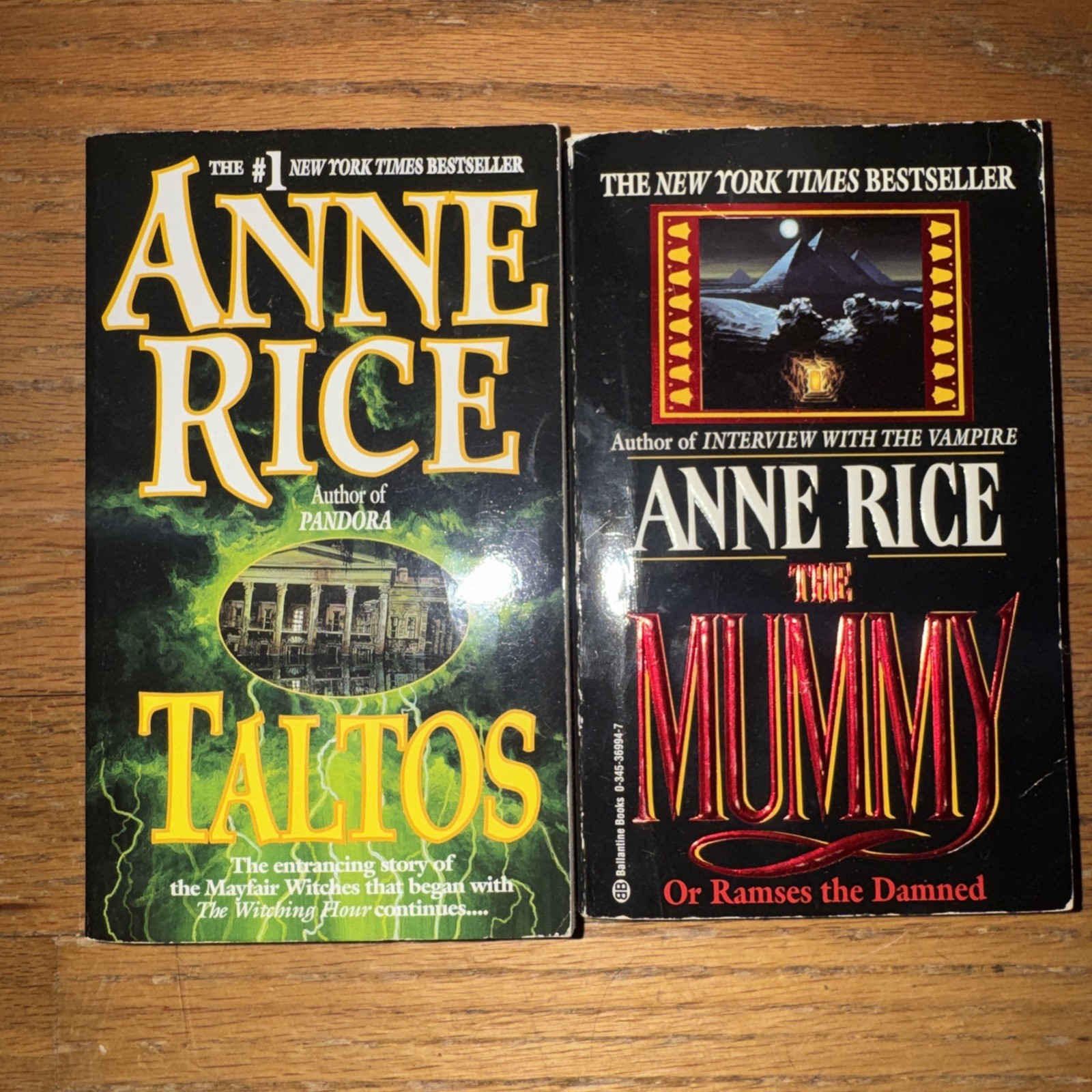 Anne Rice Books Lot The Mummy Taltos PB Paperback