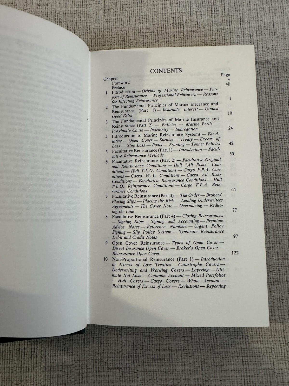 Marine Reinsurance 1981 1st Ed Robert Brown Peter Reed Hardcover Insurance