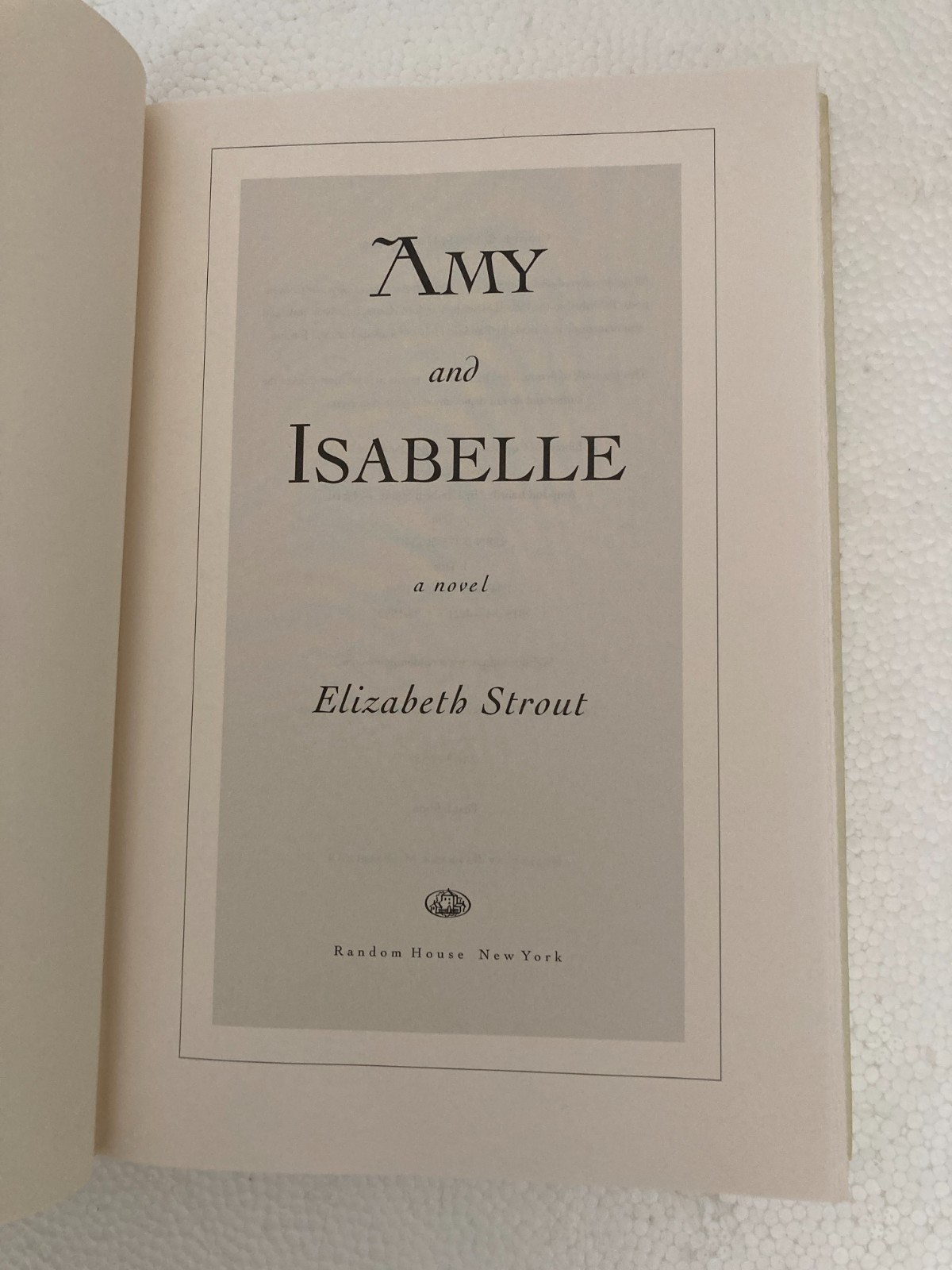 Amy and Isabelle by Elizabeth Strout (1998, HC) 1st Printing w/Protective Cover