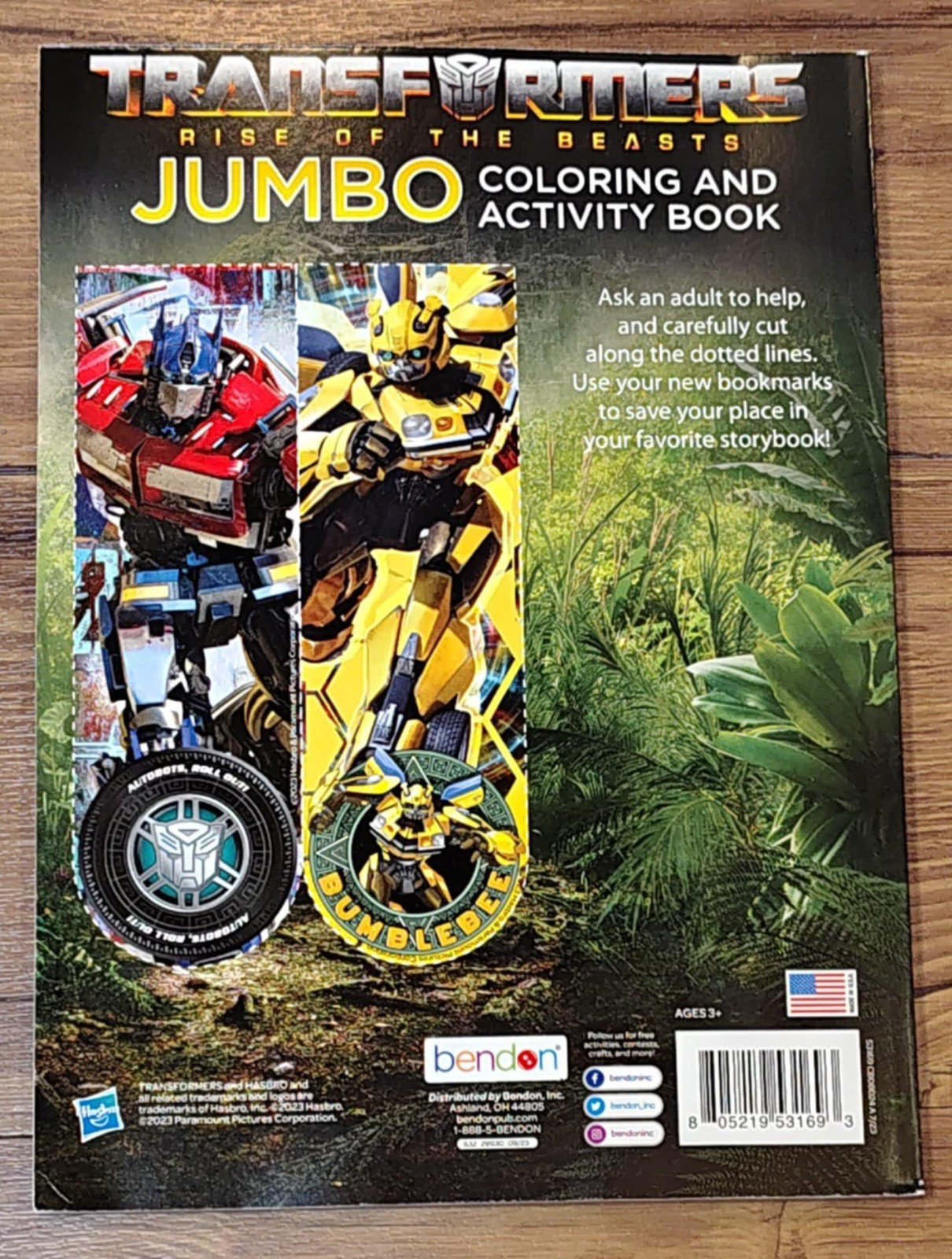 Transformers Rise Of The Beasts Jumbo Coloring & Activity Book (Made In USA)