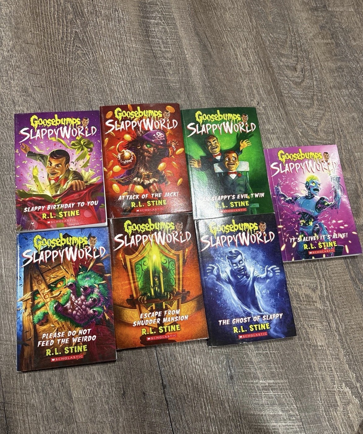 Slappy’s World Goosebumps RL stine 7 Book Lot